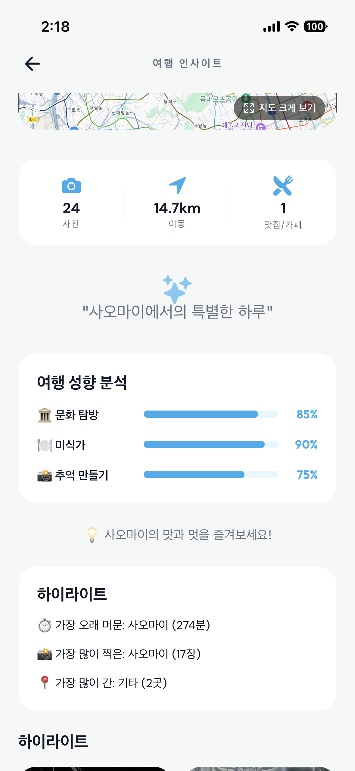 여행 인사이트 리포트