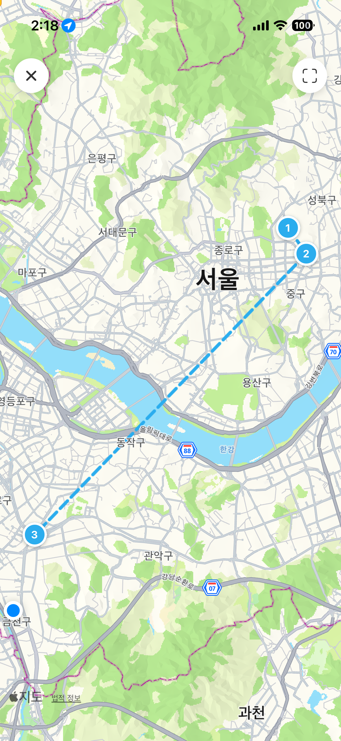 여행 지도